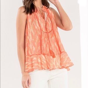 ⭐️Miss Me Coral Pink Halter V-Neck Sleeveless Top